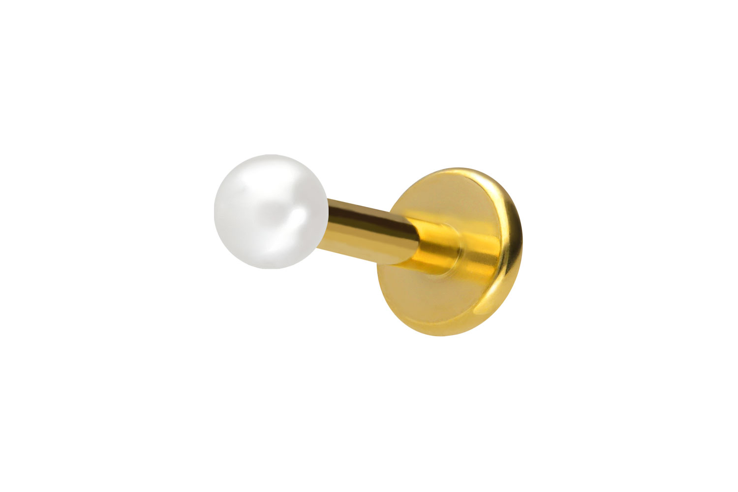 Titan Labret Piercing mit Innengewinde SYNTHETISCHE PERLE